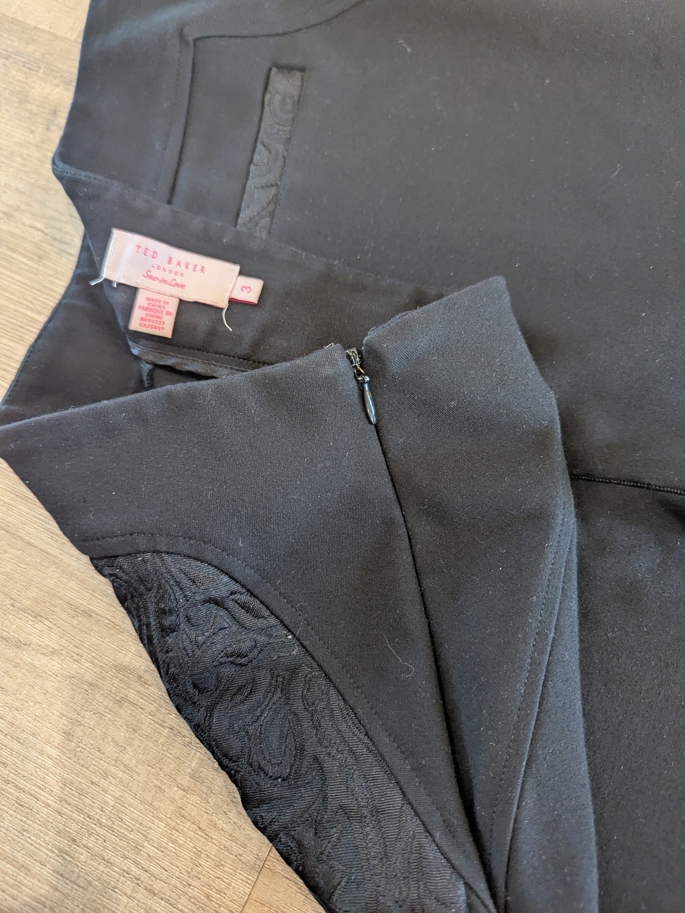 Ted Baker Black Textured Jacquard Slim Pants - Picture 7 of 9